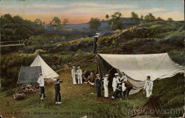 Sea Scouts - Rigging up Mess Quarters Boy Scouts