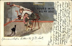 Yours With all My Sole Spanking Postcard Postcard