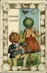 Halloween Greetings Postcard