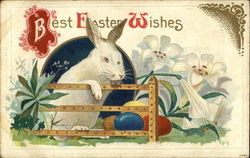 Best Easter Wishes With Bunnies Postcard Postcard