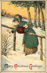 Merry Christmas Greetings Postcard