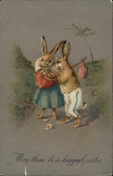 May Thine be a Happy Easter Postcard