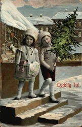 Lycklig Jul Children Postcard 