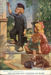 The Dutch Boy Painter at Work Postcard