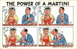 The Power of a Martini Drinking Postcard Postcard