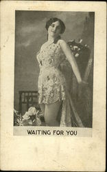 Waiting for You Women Postcard Postcard
