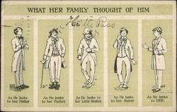 What Her Family Thought of Him Postcard