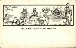 The Little Family, Every Little Helps The Whole Family Postcard Postcard