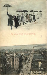 The Whole Family Sends Greetings Postcard