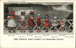 The Whole Dam Family at Niagara Falls The Whole Family Postcard Postcard