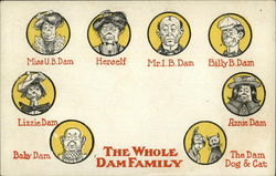 The Whole Dam Family The Whole Family Postcard Postcard