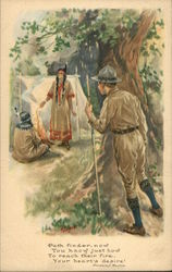 Path Finder, Now You Know Just How to Reach Their Fire, Your Heart's Desire Postcard