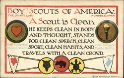 Boy Scouts of America, The Scout Law, Number Eleven, A Scout is Clean Postcard