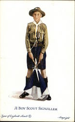 A Boy Scout Signaller Boy Scouts Postcard Postcard
