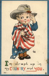 I'm Wrapt up in my Country and You Postcard