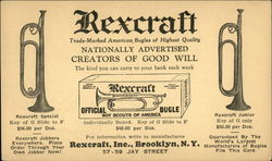 Rexcraft Trade-Marked American Bugles of Highest Quality Postcard