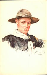 Scout de France, French Boy Scout Postcard
