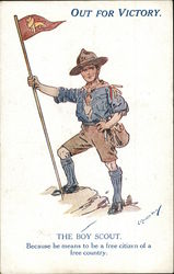 Out for Victory, The Boy Scout, Because he means to be a Free Citizen of a Free Country Postcard