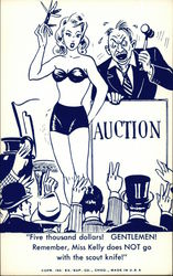 Postcard: Auction, Five Thousand Dollars! Gentlemen! Postcard