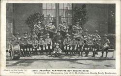 22nd Fechney Perthshire Boy Scouts Band Postcard