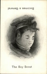 The Boy Scout Becomes a General - Metamorphic Postcard