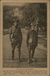 Rare Sam Fox and Joe Russell - Distance Walkers Postcard