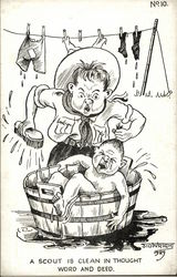 A Scout is Clean in Thought Word and Deed Postcard