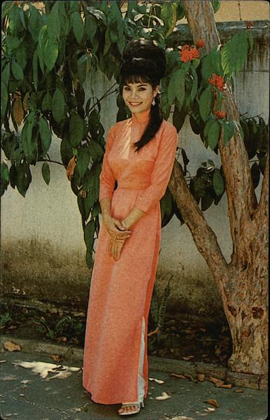 Vietnamese Woman in Traditional Dress Ao Dai Asian