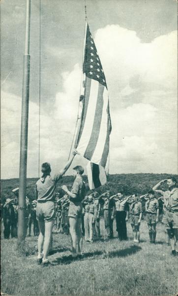Old Glory Goes Aloft to Mark the Beginning of Another Fun-Packed Adventurous Day