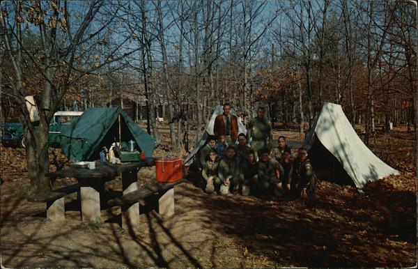 Boy Scouts Camping Out Shenandoah National Park Virginia