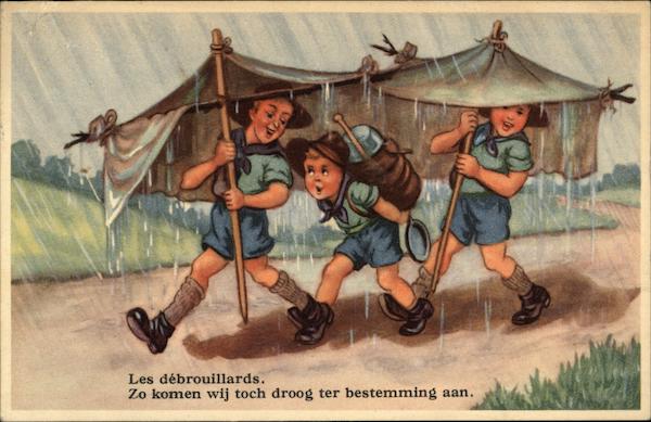 Les debrouillards. Zo komen wij toch droog ter bestemming aan