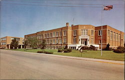 Front View of the Zion-Benton Township High School, 23rd Street and Eshcol Avenue Postcard