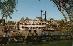 Nostalgic Ride Down Rivers of America on the Mark Twain in Frontierland Postcard