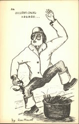 Occupational Hazard - Maine Lobsterman Postcard