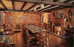 Dining Room, The Garden Motor Court Postcard
