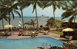 Golden Head Hotel Pool Postcard