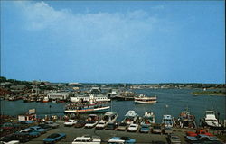 Bird's Eye View of the Harbor in Cape Cod Hyannis, MA Postcard Postcard