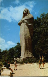 Black Hawk Statue Postcard
