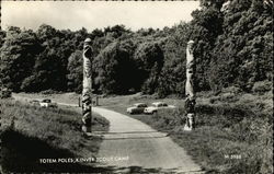 Totem Poles, Kinver Scout Camp Postcard
