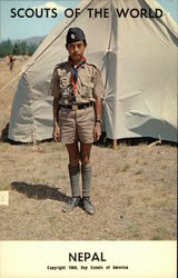 Scouts of the World: Nepal Boy Scouts Postcard Postcard