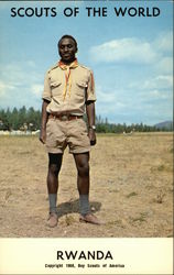 Scouts of the World: Rwanda Boy Scouts Postcard Postcard