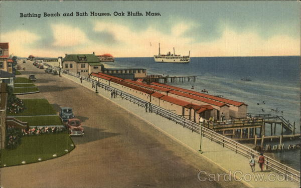Bathing Beach and Bath Houses Oak Bluffs Massachusetts