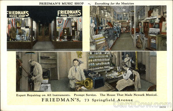 Friedman's Music Shop Newark New Jersey