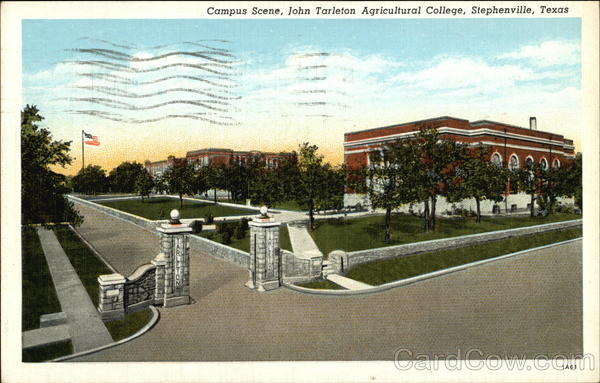 Campus Scene, John Tarleton Agricultural College Stephenville Texas