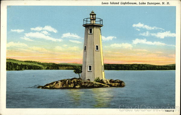 Loon Island Lighthouse Sunapee New Hampshire