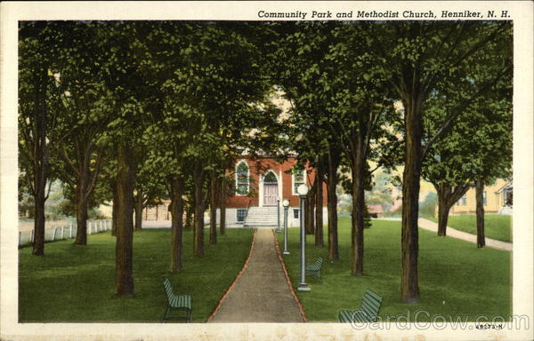 Community Park and Methodist Church Henniker New Hampshire