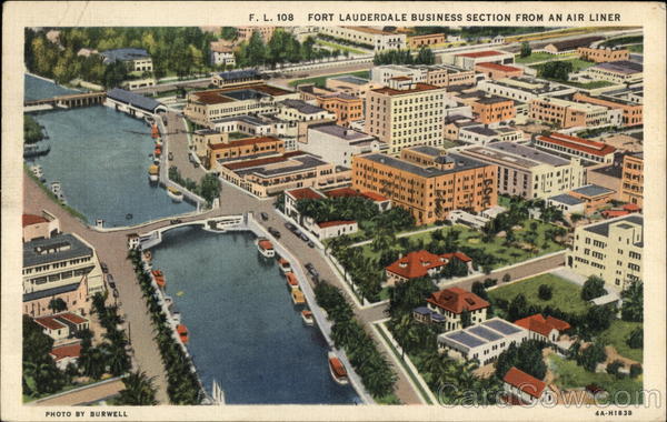 Business District from Air Liner Fort Lauderdale Florida