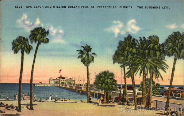 Spa Beach and Million Dollar Pier in the Sunshine City St. Petersburg Florida