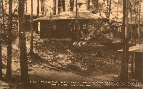 Kitanniwa's Cabins, Battle Creek Camp Fire Girls Camp, Morris Lake Hastings Michigan