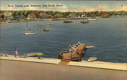 View Across Lake Anthony Oak Bluffs, MA Postcard Postcard